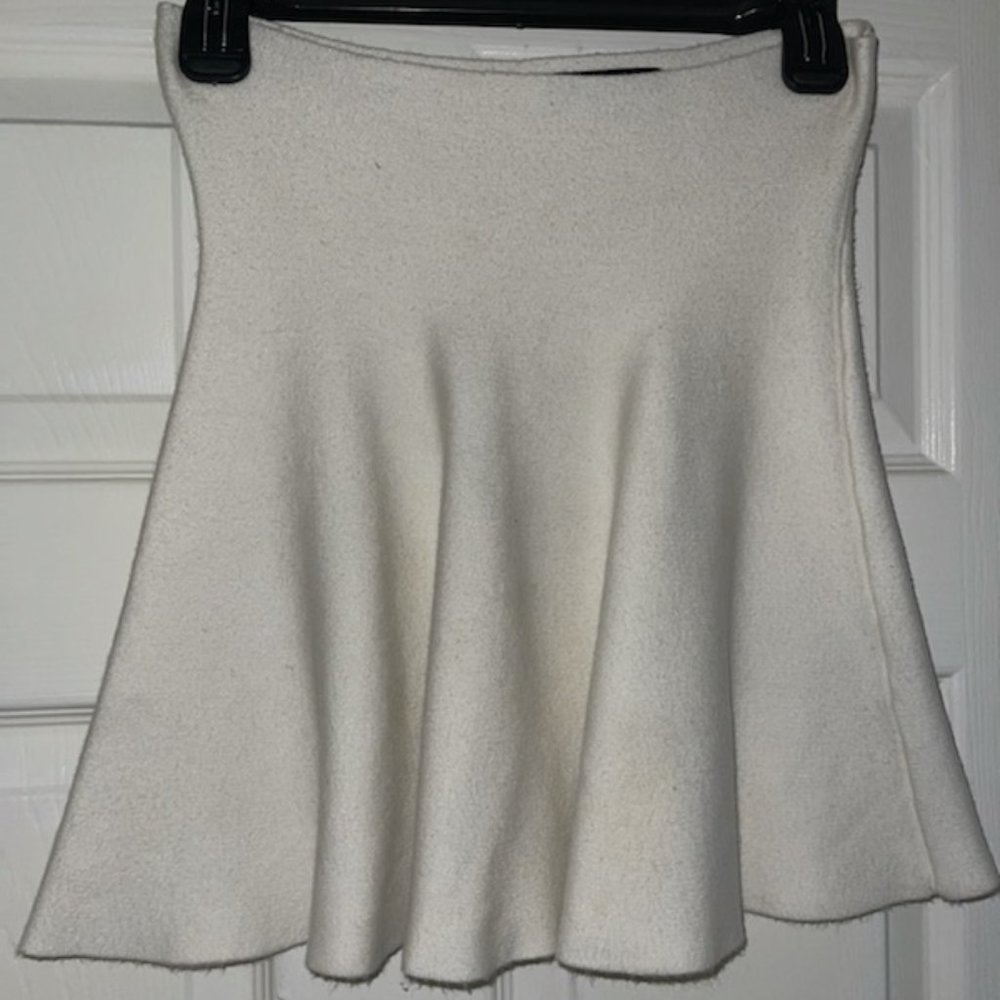 white mini skirt